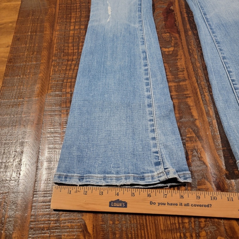 BKE Youth Jeans Girls Sz 12 Light Wash Flare Stretch - Picture 9 of 9